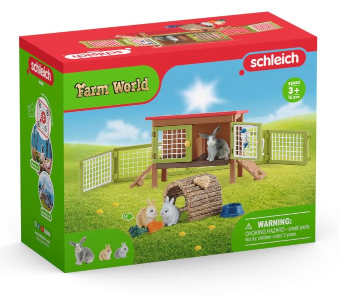 SCHLEICH RABBIT HUTCH TOY
