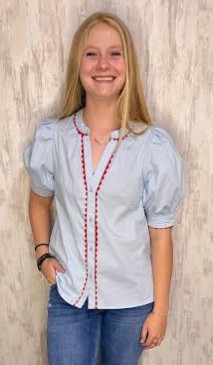 LT BLUE ELAINE TOP