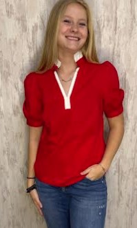 RED TRICIA TOP