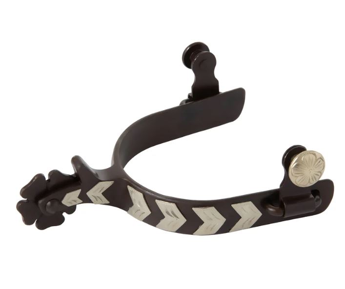 GERMAN SILVER CHEVRON MENS SPURS