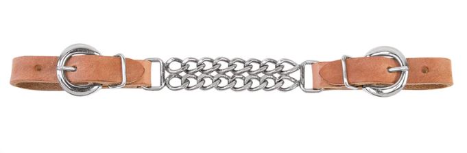 RUSSET LEATHER CURB STRAP 4-1/4"