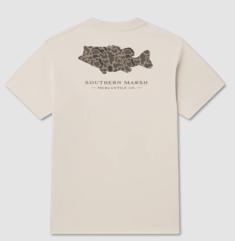 Y ASH GRAY CAMO BASS TEE