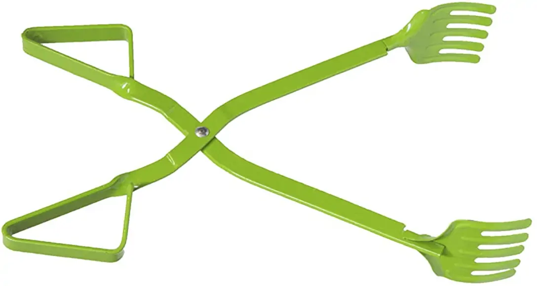 "15"" METAL CRAB TONG GREEN"