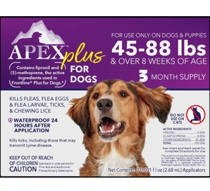 APEX PLUS FOR DOGS 45-88LBS 3CT