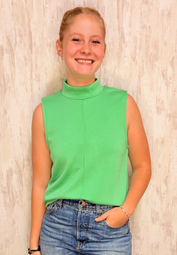 MOCK NECK KNIT TOP