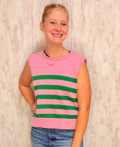 STRIPED KNIT TOP