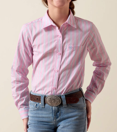 KIRBY PINK LAVENDER STRIPE SHIRT