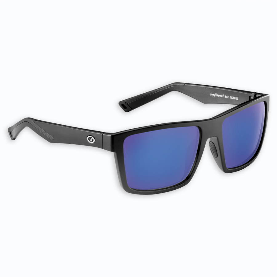 SWIRL MATTE BLACK BLUE MIRROR
