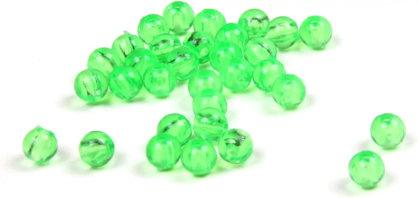 CHARTREUSE PLASTIC BEAD 6MM