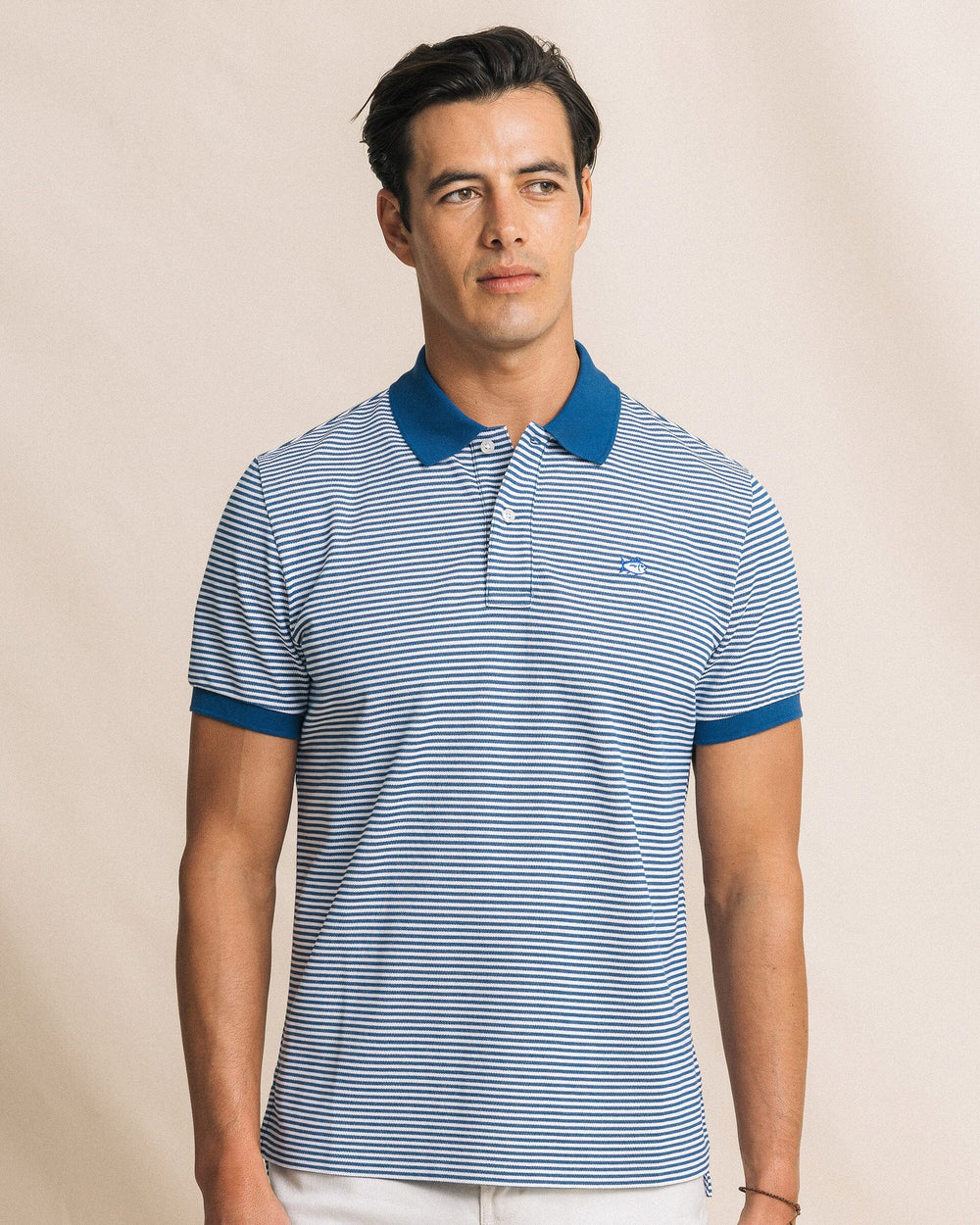 BLUE SJ STRIPE POLO