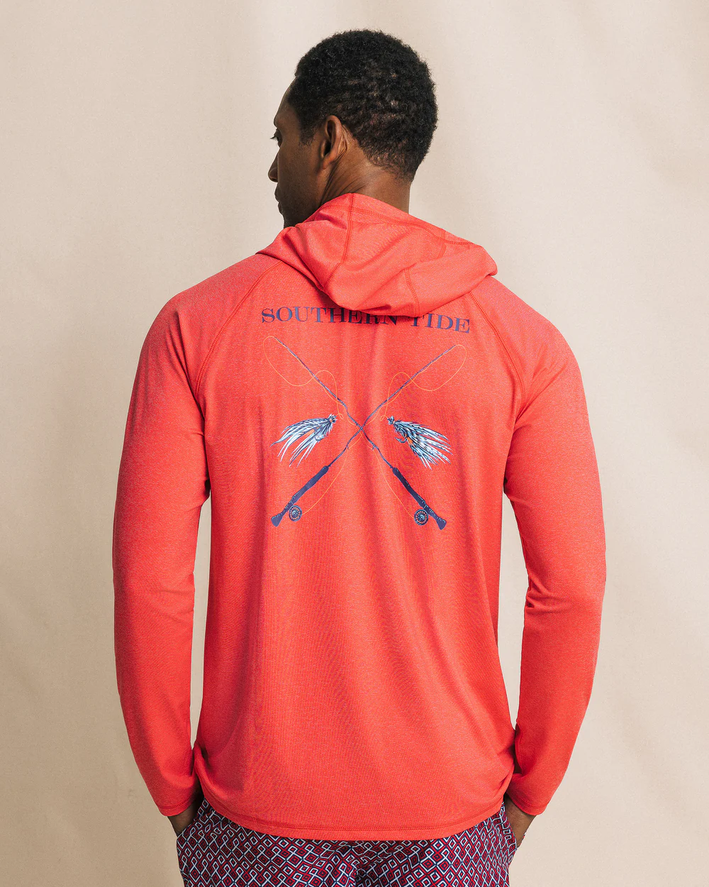 RED CROSSED LINES PER HOODIE