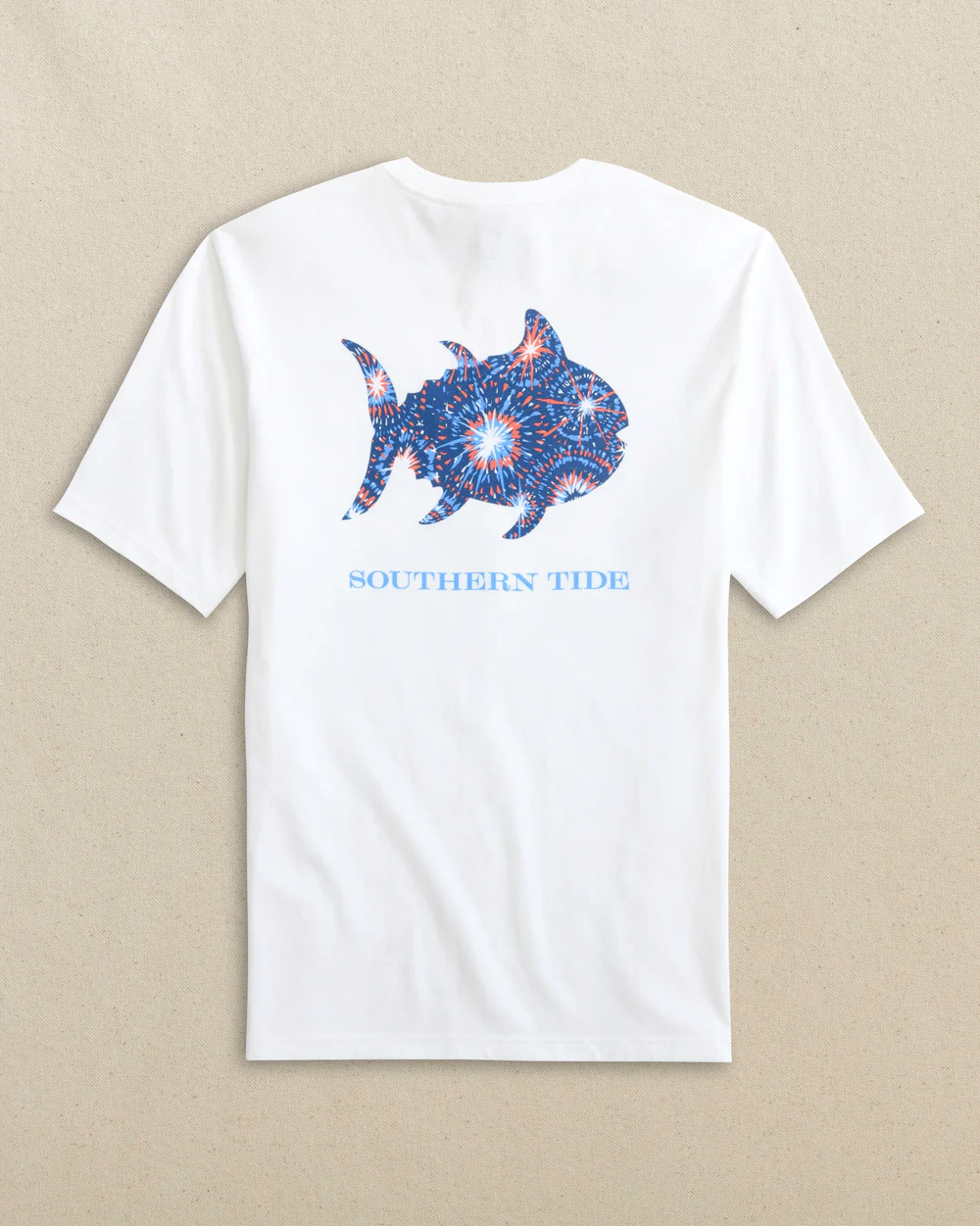 WHITE SJ FIREWORKS TEE