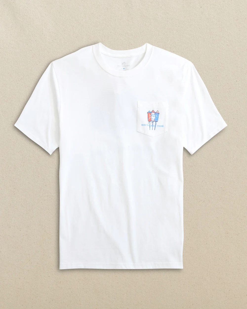 WHITE SJ FIREWORKS TEE