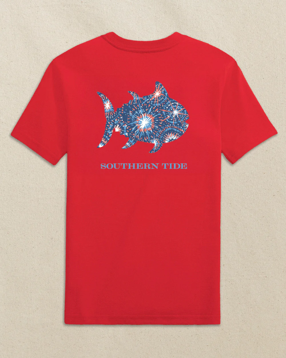 YTH RED FIREWORKS SJ TEE