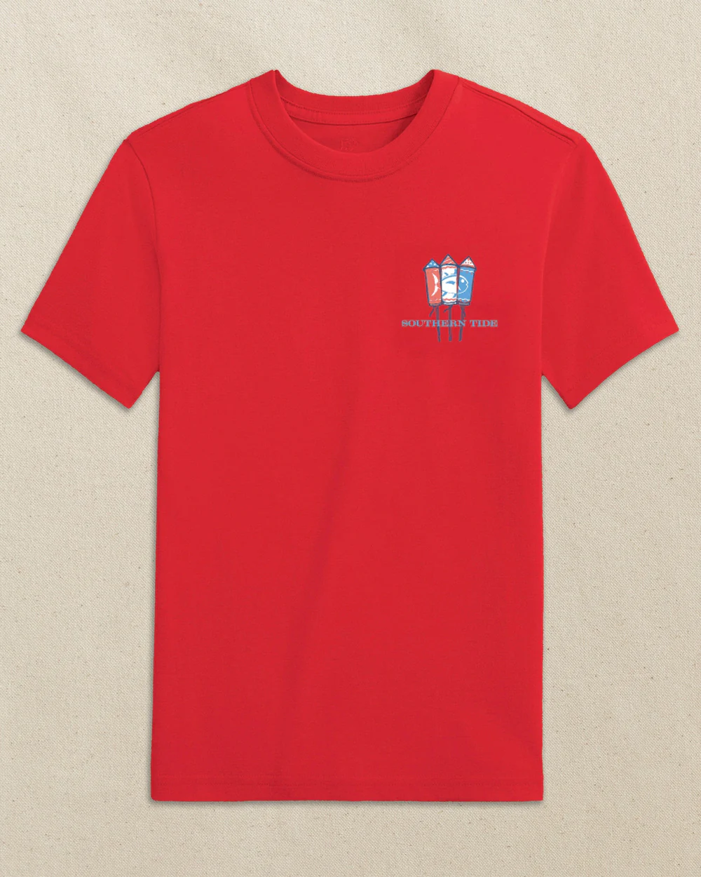 YTH RED FIREWORKS SJ TEE