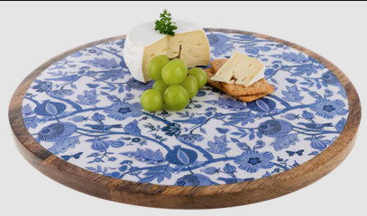 BLUE & WHITE FLORAL LAZY SUSAN