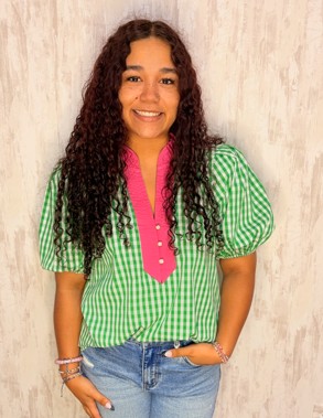 GINGHAM PLACKET TOP