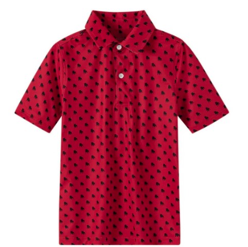 RED BULLDOG OUTLINE POLO