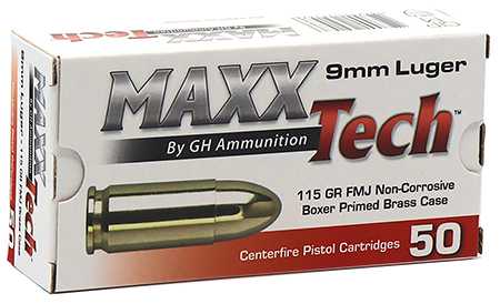 MAXX TECH 9MM 115G FMJ 50CT