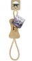NATURAL LEATHER TUG BONE DOG TOY