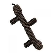 BROWN BRAIDED STICK DOG TOY