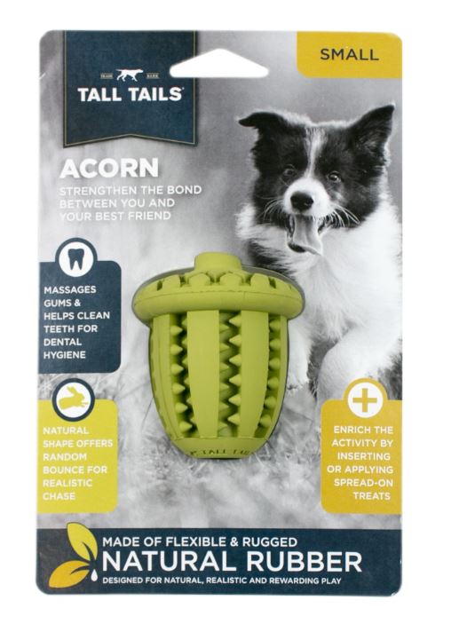 RUBBER ACORN DOG TOY