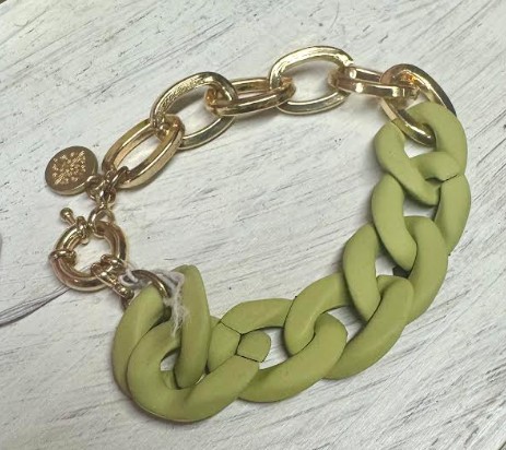 HALF GOLD/SAGE BRACELET