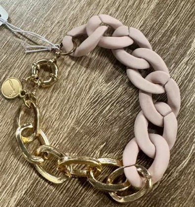 HALF GOLD/PINK BRACELET