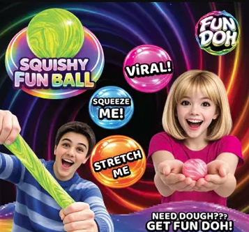 FUN DOH SQUISHY FIDGET BALL