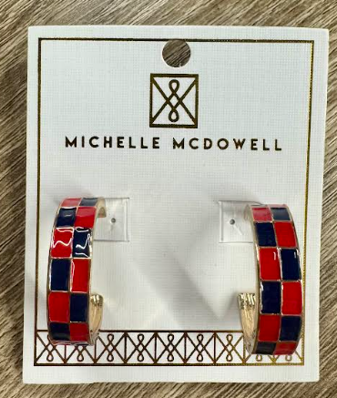 SUNNY EARRINGS Red/Blue Small