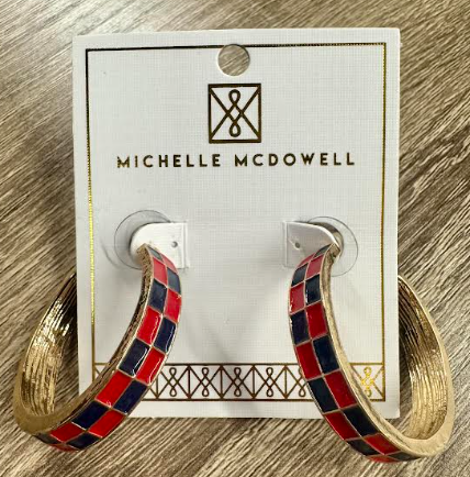 SUNNY EARRINGS Red/Blue Medium