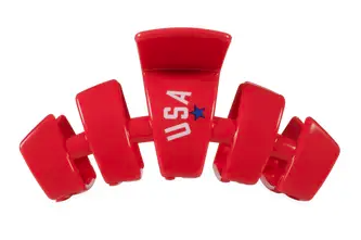 SMALL CLASSIC USA RED HAIR CLIP
