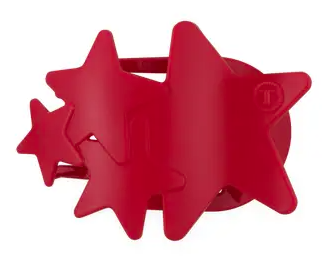TINY FLAT RED SHOOTING STAR CLIP