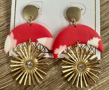 MEREDITH ROUGH RUNNER EARRINGS