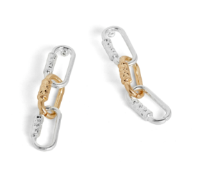MIX LINK LOCKS DANGLE EARRING