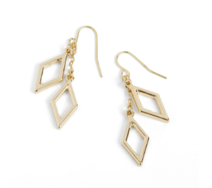 GOLD DOUBLE DIAMOND EARRING