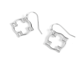 SILVER POINTED CIRCLE EARRING