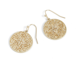 GOLD FLORAL FILIGREE EARRING