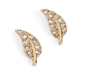 GOLD LEAF STUD EARRINGS