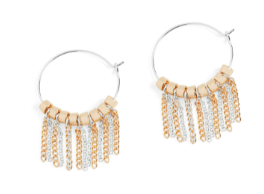 GOLD CHAIN CURTAIN EARRINGS