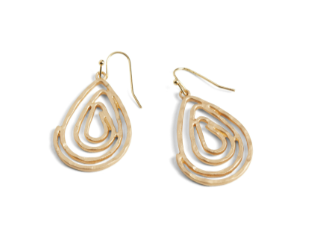 GOLD MATTE SWIRL EARRINGS