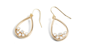 GOLD SCATTER STONE EARRINGS