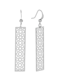 SILVER FILIGREE BAR EARRINGS