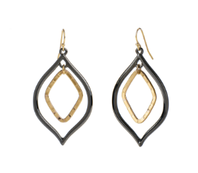 MIX METAL POINT DROP EARRINGS