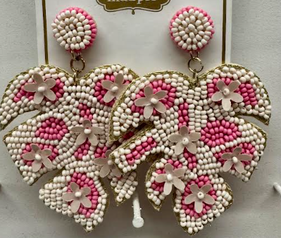 PALM LEAF TROPICAL EARRINGS