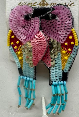 MULTI SEQUIN BIRD EARRING