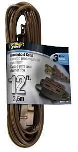 BROWN EXTENSION CORD 12FT