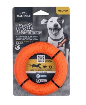 ORANGE GOAT RING DOG TOY