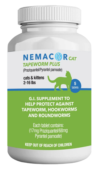 NEMACOR CAT TAPEWORM PLUS 5CT