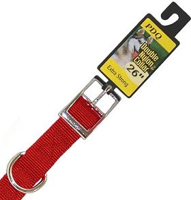 RED DOUBLE NYLON COLLAR 1X26"